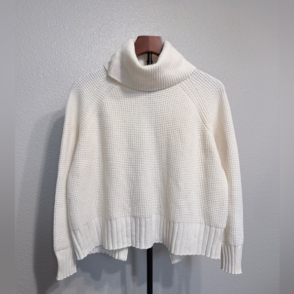 Madewell Sweaters - Madewell Eastbrook Cross-Back Cotton/Merino Wool Turtleneck Sweater - Size Small